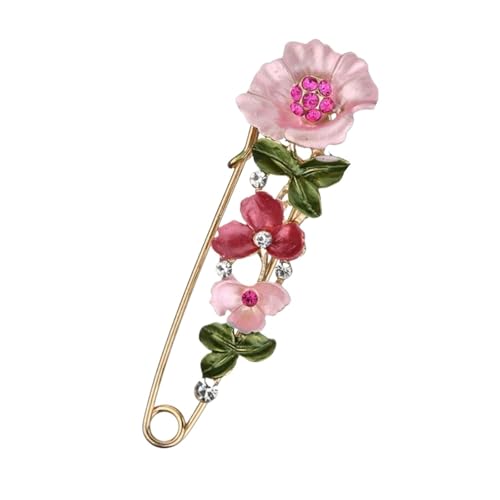 Épingles de col pour dames amovibles - Lot de 2 broches fleur au design floral raffiné