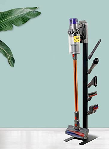 Image of Storage-Stand-Docking-Station-Holder Compatible with Dyson V15 Detect V11 V10 V8 V7 V6 Cordless Vacuum Cleaners, Stable Metal Organizer Rack(Black, 6 Hooks)