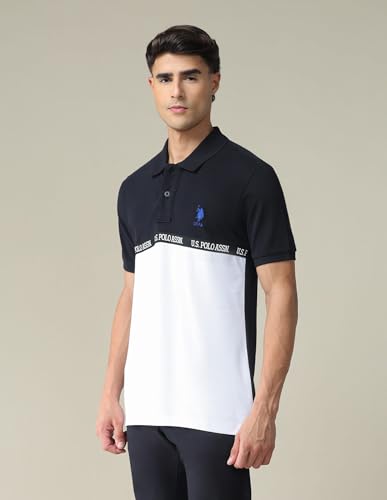 Image of U.S. Polo ASSN. Regular Fit Polo T Shirts for Men - 100% Cotton, Half Sleeves Mens Tshirt