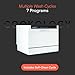 Cookology Mini Counter top, Tabletop Dishwasher, 6 place settings (White)