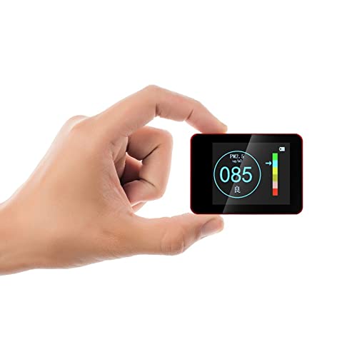 Détecteur de qualité de l'air PM2.5 et PM10 portable rouge - 4