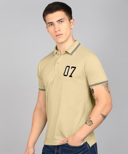 Image of INKKR Men's Solid Polo Neck Half Sleeve Stylish T-Shirt Combo