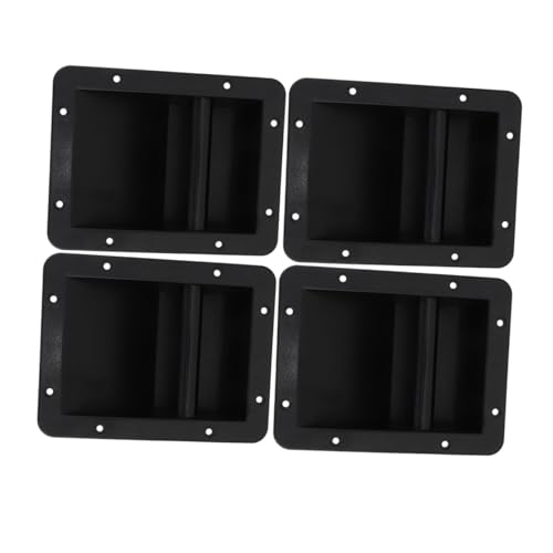 Poignées de remplacement en plastique noir pour boîtier d'enceinte x4