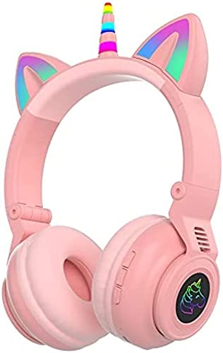 Oreillette sans fil Bluetooth 5.0 oreilles de chat pliable le cadeau idéal pour enfant