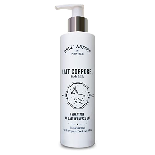 Lait corps hydratant au Lait d'Ânesse BIO. Tous types de peau. Flacon pompe 250 ml Cover