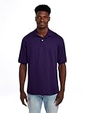 Jerzees Men's SpotShield Stain Resistant Polo Shirts (Short & Long, Short Sleeve-Deep Purple, X-Large