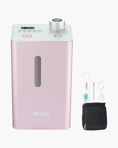 VEVOR Hydrogen Inhalation Machine, 99.99% High Purity Hydrogen Inhaler, HO-Separated 180ml/min (120 H+60 O) Dual Port Hydrogen Oxygen Inhaler, Hydrogen-Rich Water Generator for Home Travel