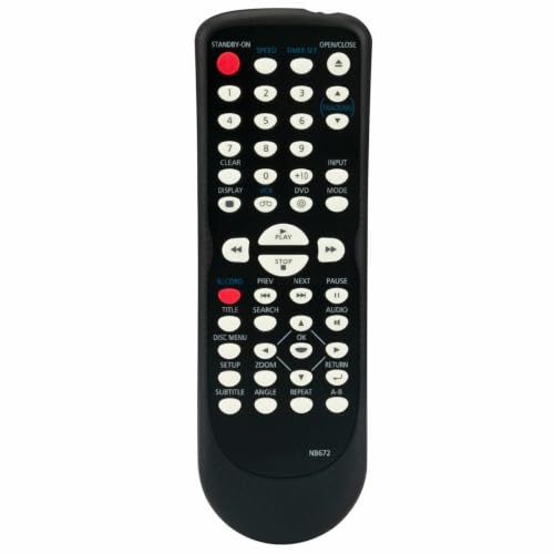 NB672UD Replace Remote Compatible with Magnavox DVD VCR Combo CD