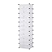 WOLTU Zapatero Modular Estantería por Módulos DIY, Zapatero con 10 estantes Almacenamiento para Habitación Salón Baño 47x35x170cm Blanco SR0052ws