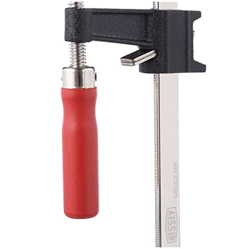 Bessey BESSEY GSCC4PK-C Conjunto de grampos para marcenaria, estilo F com cabo de madeira, almofadas