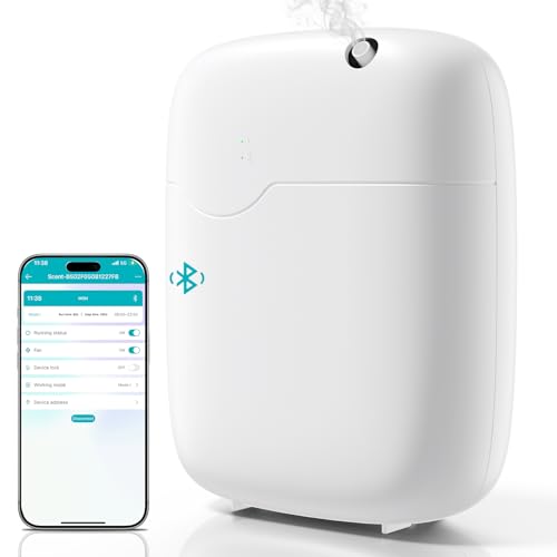 Waterless Essential Oil Diffuser - 3000 Sq.Ft Coverage Whole-House Scent Diffuser Machine for Aromatherapy 400ml Capacity App Control Cold Air Oil Diffusers for Home Hotel Large Room Office Gifts