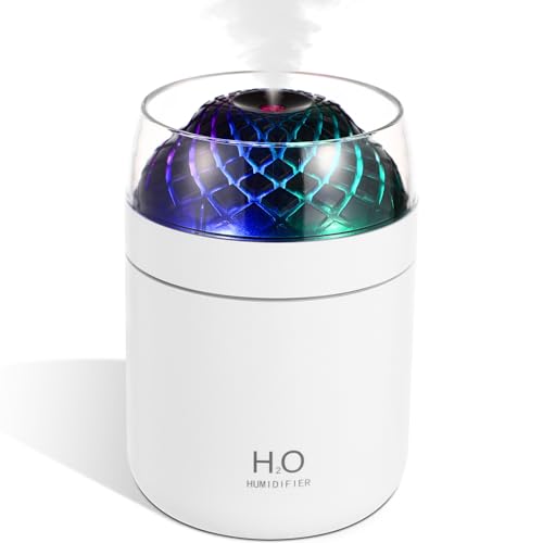 Luxshiny 500Ml Portable Usb Humidifier with Cool and Warm Mist Modes Quiet Mini Air Humidifier for...