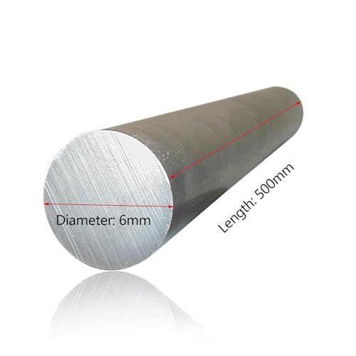 PHasz Ta2 Pure Titanium Bar Round Rod Diameter 5-8Mm Suitable for Chemical Industries and Industry Equipment, Length 500Mm,Diameter 6mm