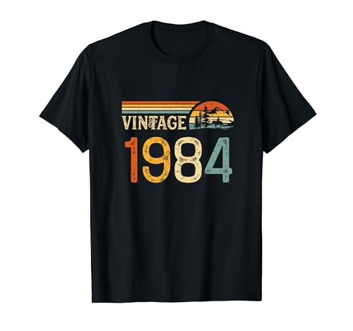 Vintage 1984 38 Años Cumpleaños Hombre Mujer Nacido En 1984 Camiseta
