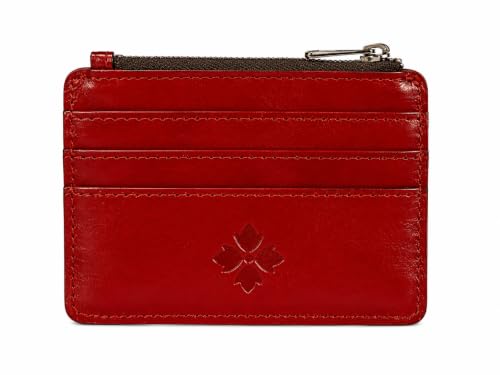 Image of Patricia Nash Leather Cassis ID Card Case Wallet, Lava Red