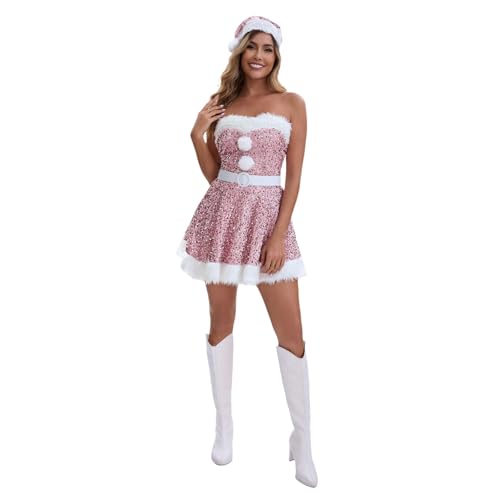 Robe Père Noël Coquine Lingerie de Noël Cadeau Femme