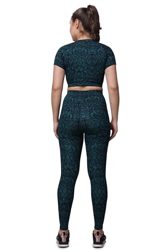 Image of SPLORR Premium Tights and Bra High Waist Stretchable Gym Tights Leggings Gym wear /Active Wear Yoga Pants Zumba /Dance Womens Workout Gym Tight Stretchable Workout Yoga Gym and Sports Bra Set