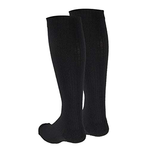 Image of Truform Compression Socks, 15-20 mmHg, Ladies Gym Socks, Knee High Over Calf Length, Black, Large