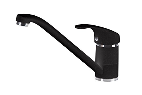 Preisvergleich Produktbild Schwenkbare Einhandmischer Granit Schwarz Küchenarmatur Spültischarmatur Küchen Wasserhahn Pepe