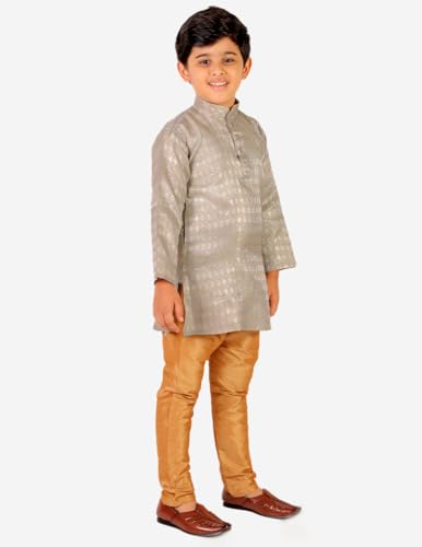 Image of Prakhyat Boy's Kurta Pajama Set (Silk) Traditional Dress Ethnic Wear (P-170)