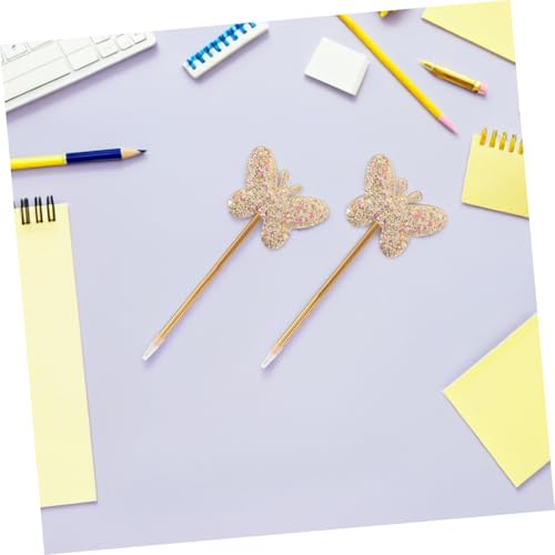 6 bolígrafos de gel con purpurina y diseño mariposa miniatura 6