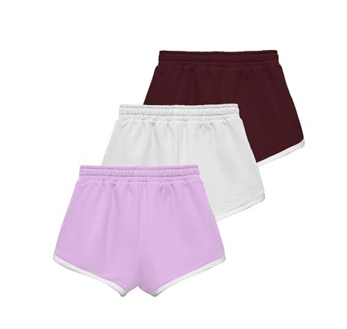 Image of KYDA KIDS Girls 100% Pure Cotton Printed Shorts | Regular Fit Soft Breathable Summer Wear | Multicolor Kids Shorts (Pack of 3)