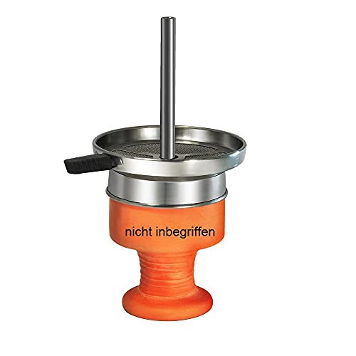 Shisha Kaminaufsatz aus Edelstahl für Köpfe bis 6cm Durchmesser - Kokosnuss Natur-Kohle | Wasserpfeife Tabak | Kamin-Kopf Aufsatz | Alufolie | Haube Kaminkopf I Hookah Zubehör Kamin