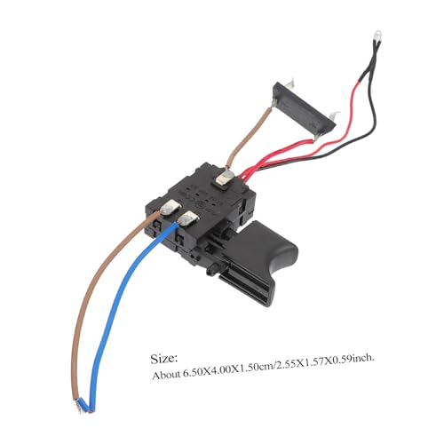 Botón de gatillo para taladro inalámbrico con control de velocidad y luz miniatura 2