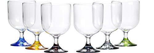 Marine Business Party-Stacking Verres à vin, en Polycarbonate, Transparent, Base Couleurs Cover