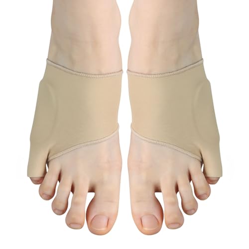 Bunion Relief Sleeve - Splint and Pinky Toe Separator for Men and Women - Toe Spacer Socks - Elastic Cushions with Silicone Pads for Comfort and Protection All-Day Wear (Size: L)
