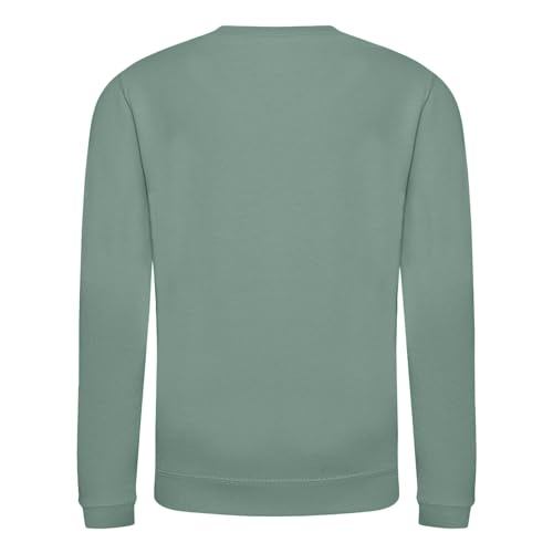 Image of AWDis Just Hoods Childrens/Kids Plain Crew Neck Sweatshirt (9-11 Years) (Dusty Green)