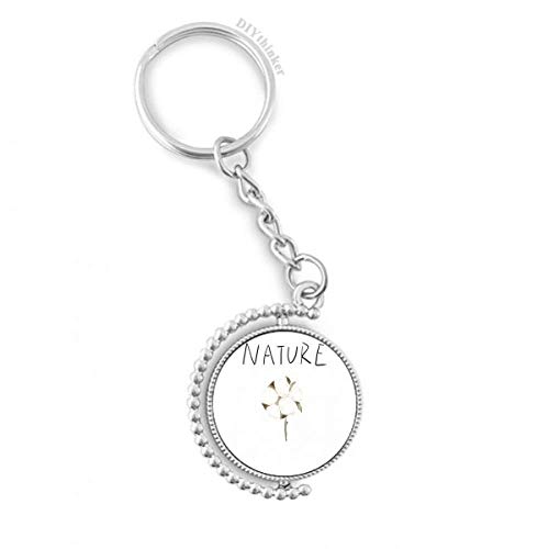 Porte-clés Fleur Plante soloisland DIYthinker multicolore, l'idée cadeau utile avec anneau rotatif