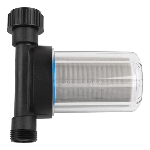 Prefiltro de manguera de jardín de acero inoxidable con pantalla de malla 150, conector de 6 toques para sistemas de riego por goteo, filtro agrícola extraíble y lavable