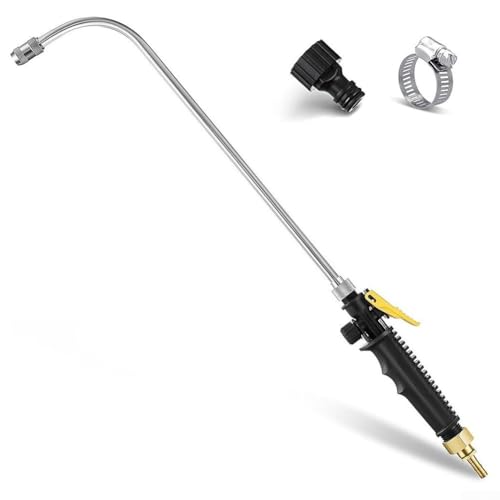 HpLive 60 cm de riego de jardín ajustable de alta presión lanza con mango varilla de riego para manguera de jardín