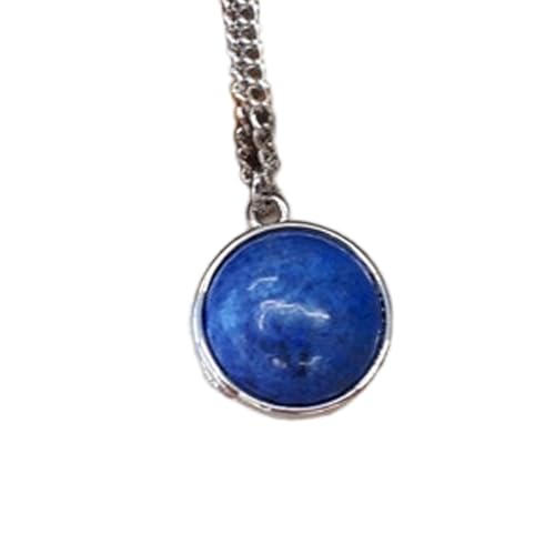Pendentif rond en lapis-lazuli bleu à porter au quotidien pour sublimer un style