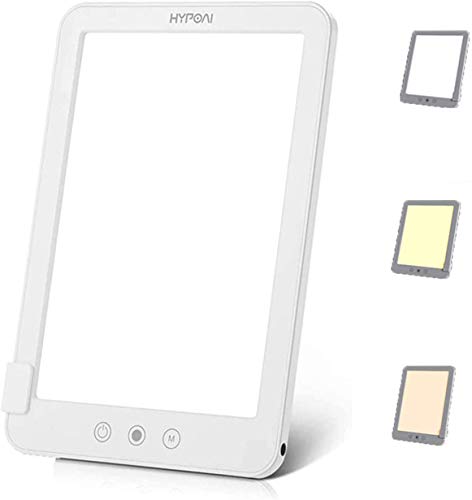 Light Therapy Lamp, UV-Free 10000 Lux LED Therapy Light, Timer Function, Adjustable Brightness Levels, Touch Control, Standing Bracket for Home Office Use