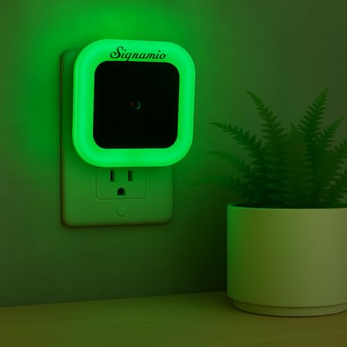 Image of Signamio 1 Pcs Sensor Light for Home Indoor - Smart Motion Sensor LED Light, Automatic On /Off Night Lamp, Energy-Saving 0.5W for Bedroom, Bedside, Home Use-Green