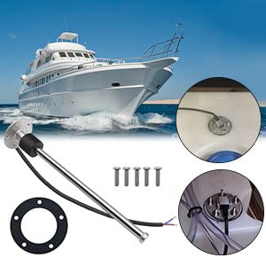 Geloo 240-33ohm 12" Marine Fuel Sending Unit - Gas Tank Sender with Fuel Gauge - Water Level Sensor (300mm) for Car and Boat