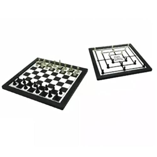 Jogo 2em 1 Xadrez Trilha Dutati 32cm Tabuleiro E Peças Plásticas