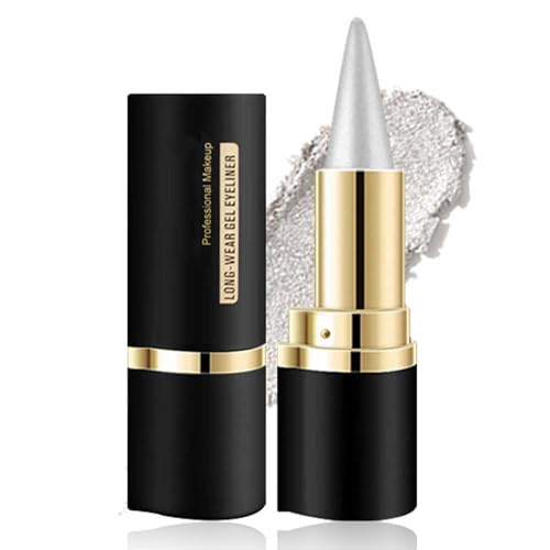 BANGFENG Ultra-Pigmented Silver Eyeliner delineador de ojos for Bold Goth-Inspired Looks Waterproof & Smudge-Proof Formula Long-Lasting & Intense Color for Dramatic and Smoky Eyes Makeup