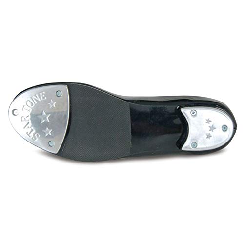 Danshuz Toddler Girls Black Patent Grosgrain Ribbon Tap Shoes Size 83