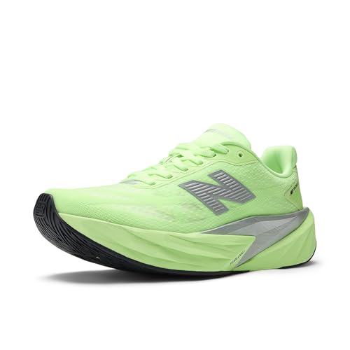 New Balance Women's FuelCell Rebel V5 Running Shoe, Lab Green/Silver Metallic/White, 11 W