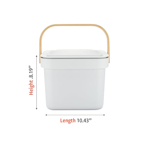 Full Circle Post Modern Kompostsammler aus Edelstahl – geruchsfreie, umweltfreundliche Küchenabfalllösung