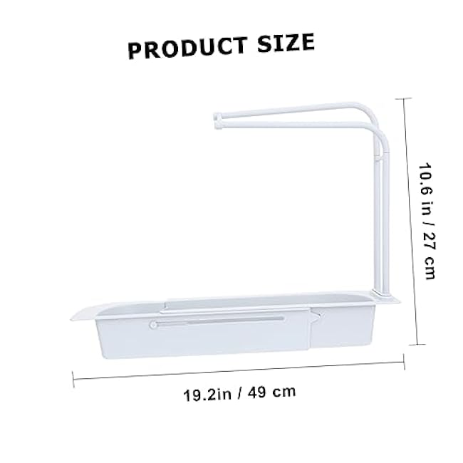 TIDTALEO 1pc Drain Extensible Shelf Over The Faucet Sponge Holder Kitchen Supplies Kitchen Towel Sponge Holder Clothes Hanging Rack Stand Empty Honey Bottle Tray Sink Soap Holder