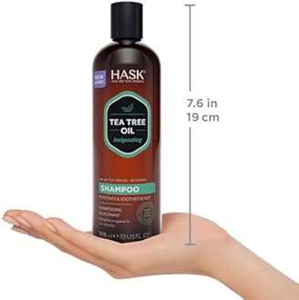 HASK Tea Tree Oil & Rosemary Invigorating Shampoo + Conditioner Set | Refreshes Scalp, Soothes, Sulfate-Free, Paraben-Free, Gluten-Free, Color Safe | 12oz each