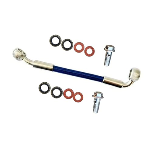 Durite de frein tressée acier moto 230cm anti levier mou M8 M10