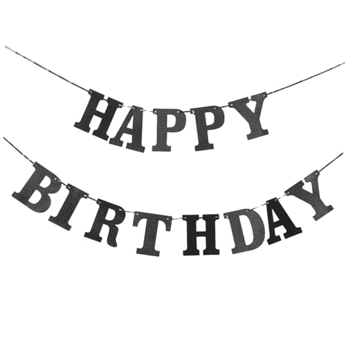 Parliky Guirnalda de Banderines Reutilizable para Cumpleaños Papel Resistente Diseño de de Golondrina con Purpurina Decoración Festiva para Fiestas Infantiles Familiares