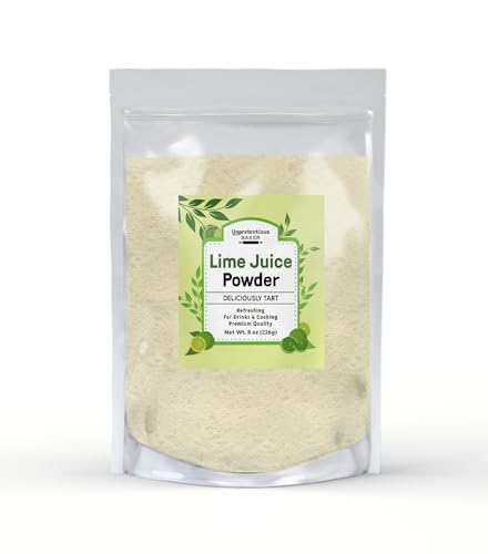 Unpretentious Lime Juice Powder, 8 oz, Light Lime Flavor, Non-GMO, Water Soluble