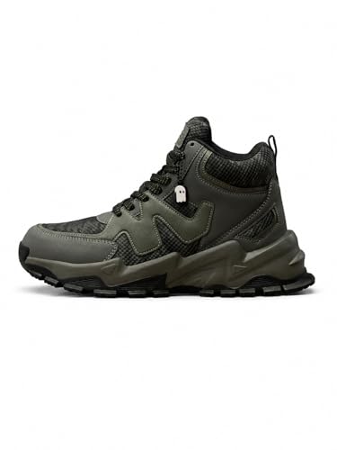 The Souled Store Fumes NX: Zapatillas altas para hombre y niño, de malla transpirable y parte superior sintética, entresuela gruesa, suela de tracción RidgeLock, cierre de cordones, Camuflaje, 46 EU