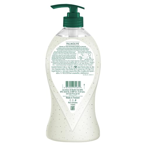 Image of Palmolive Exfoliating Joy Bodywash for Women & Men, 750ml Creme Based Shower Gel Crushed Coconut & Jojoba Butter Extracts For Smooth Skin, PH Balanced Bodywash, Free Of Parabens And Silicones